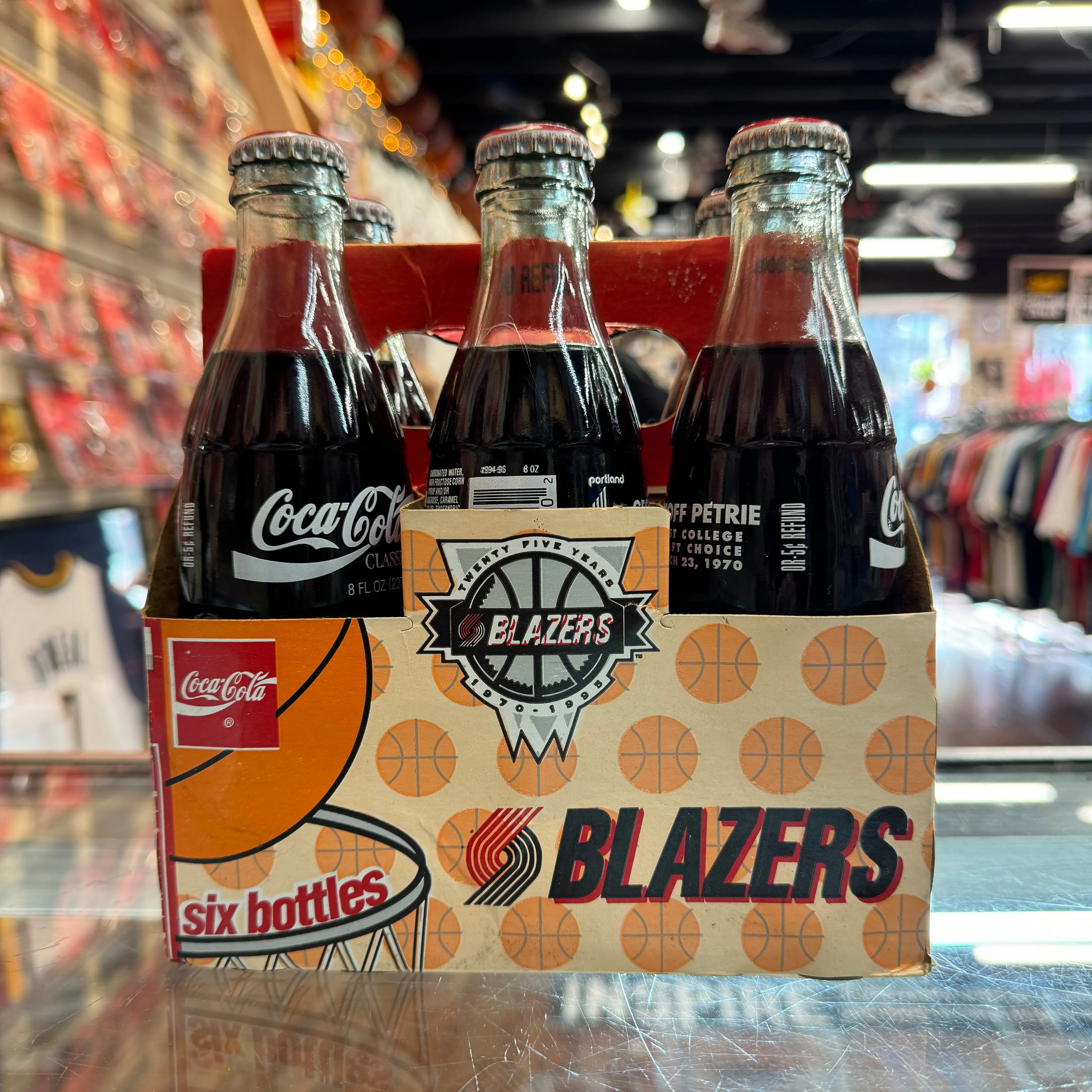 1995 Coca Cola 25th Anniversary Blazers Bottles