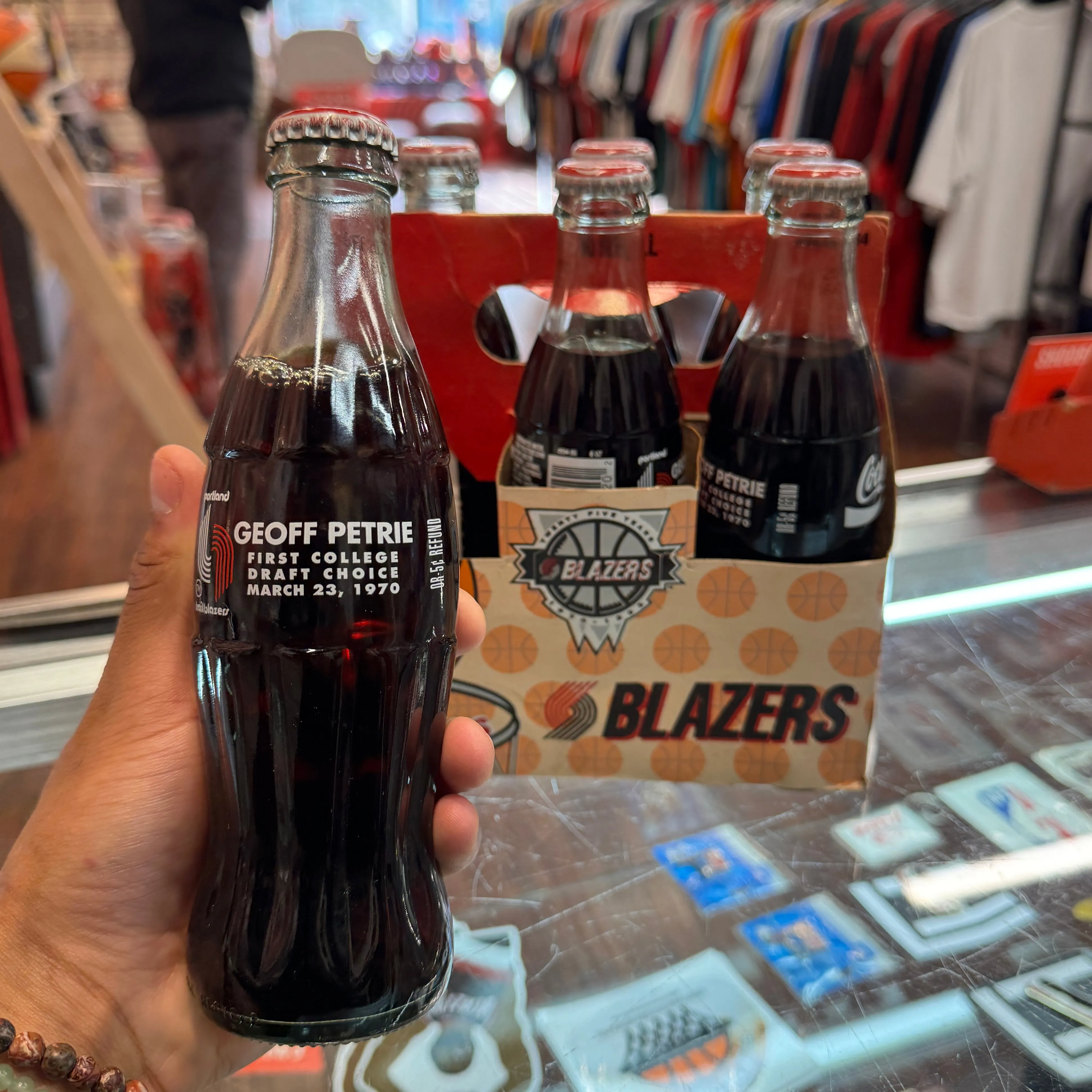 1995 Coca Cola 25th Anniversary Blazers Bottles