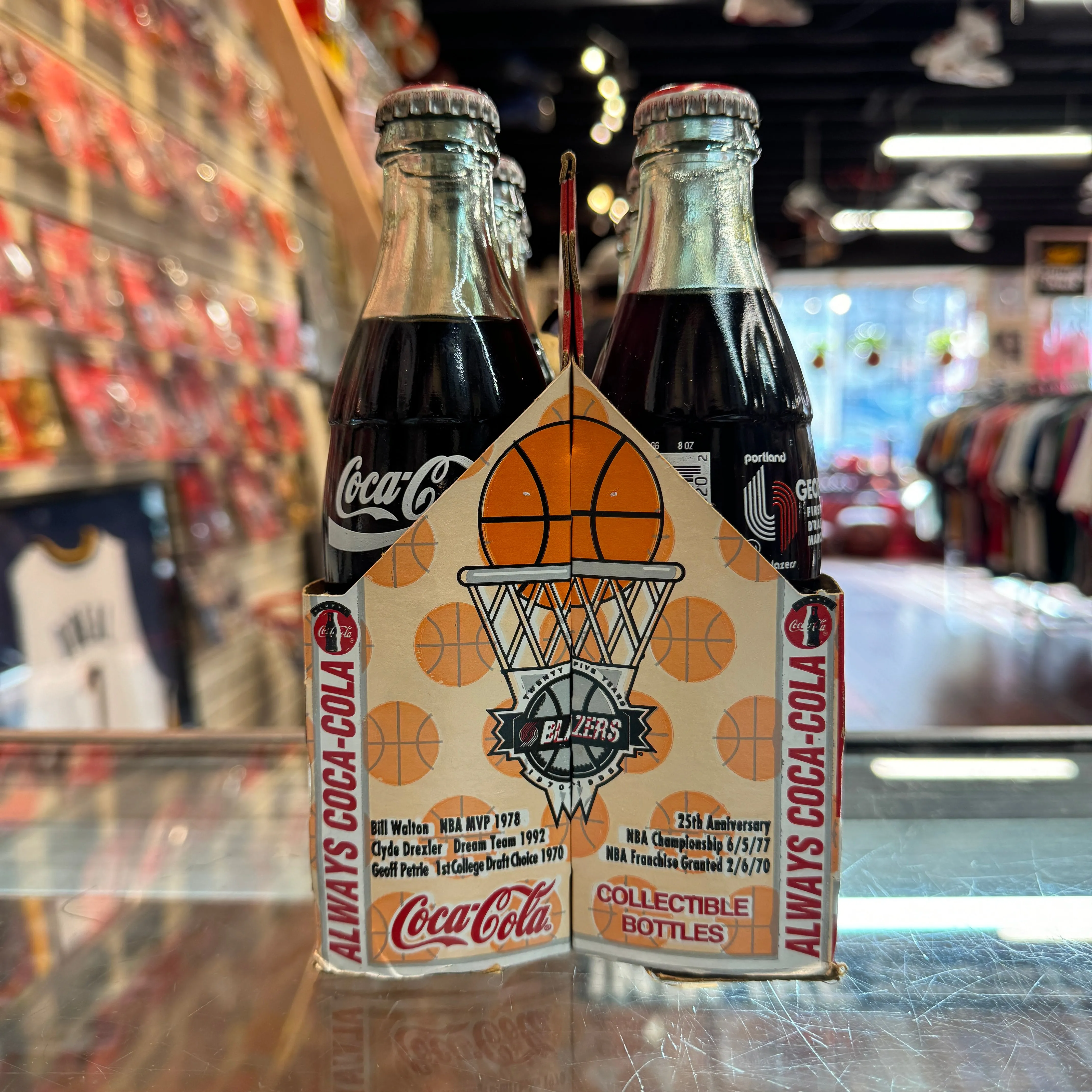 1995 Coca Cola 25th Anniversary Blazers Bottles