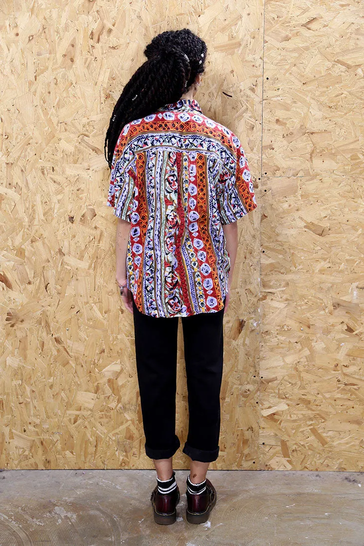 Abstract Retro Stripe Shirt