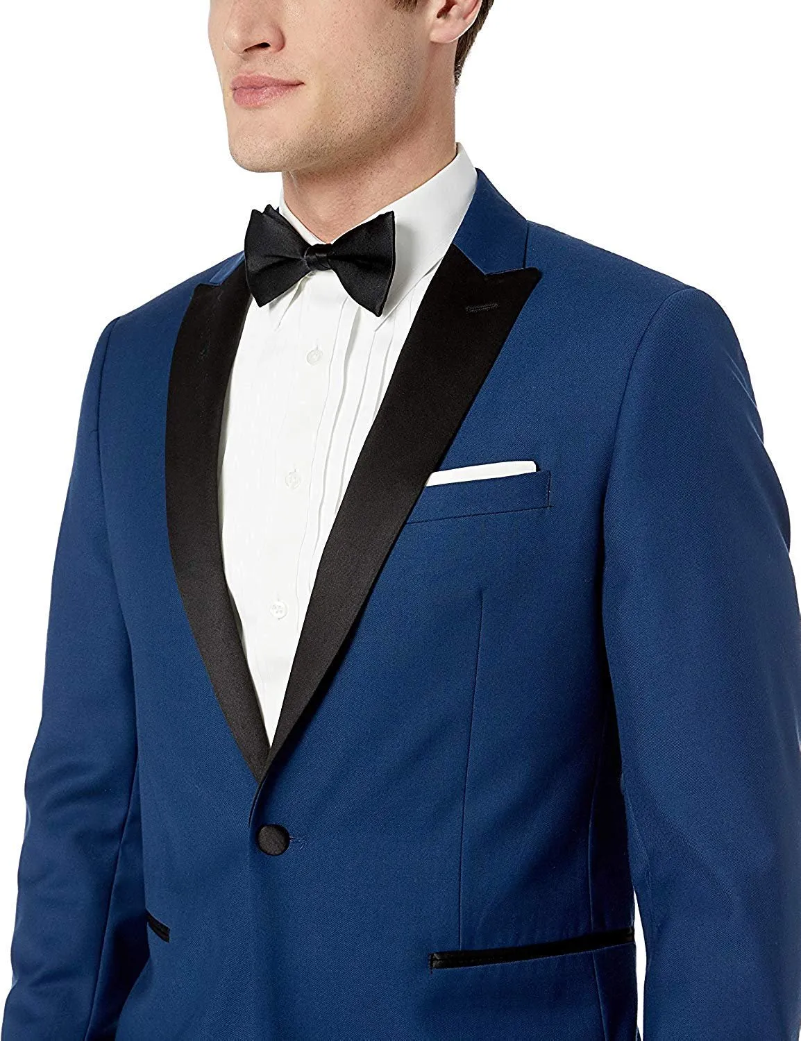 Adam Baker Men's Regular Fit Two-Piece Peak Lapel Tuxedo Suit