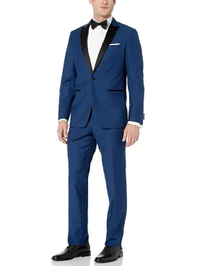 Adam Baker Men's Regular Fit Two-Piece Peak Lapel Tuxedo Suit