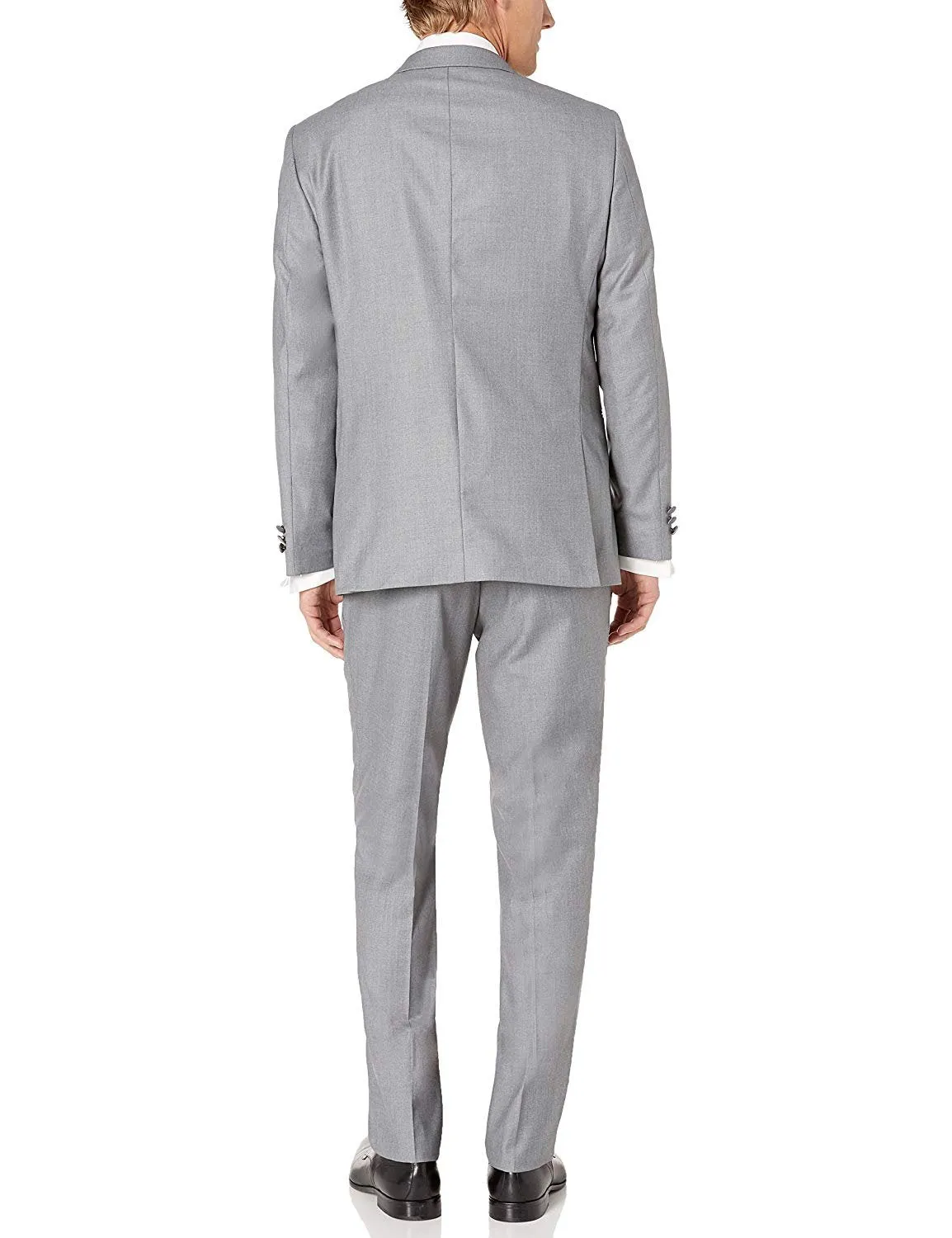 Adam Baker Men's Regular Fit Two-Piece Peak Lapel Tuxedo Suit
