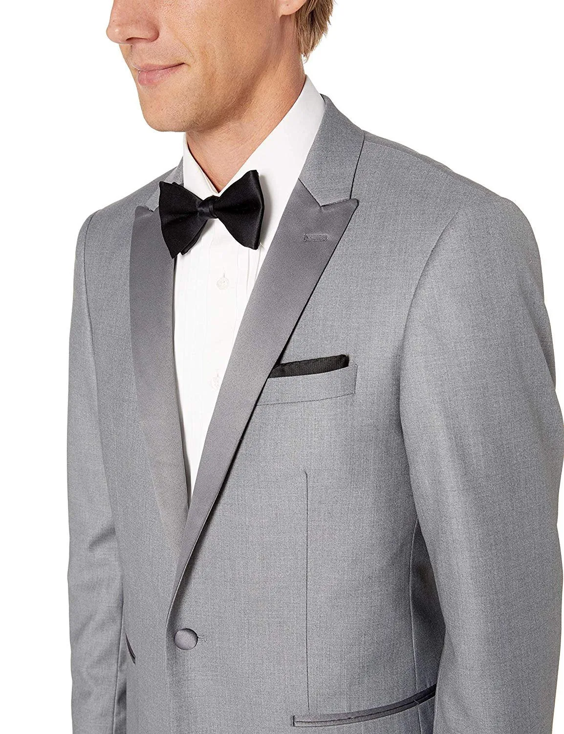 Adam Baker Men's Regular Fit Two-Piece Peak Lapel Tuxedo Suit