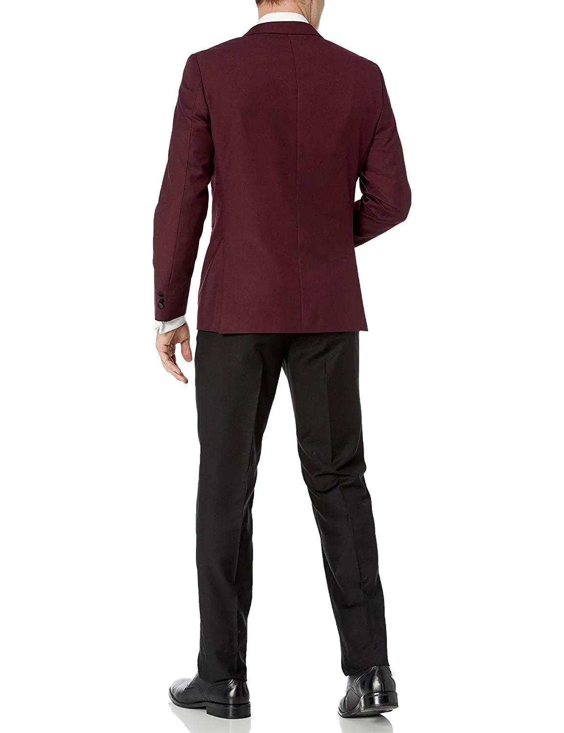 Adam Baker Men's Regular Fit Two-Piece Peak Lapel Tuxedo Suit