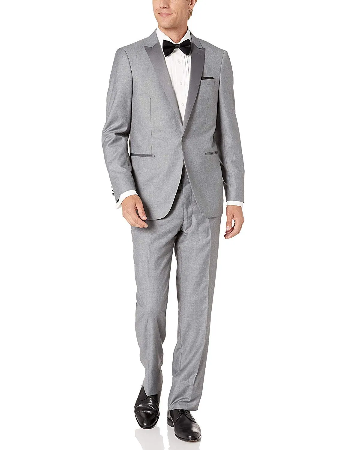 Adam Baker Men's Regular Fit Two-Piece Peak Lapel Tuxedo Suit