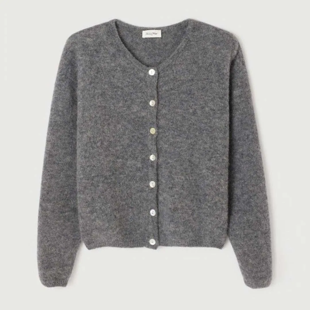 AMERICAN VINTAGE VITO19E cardigan - steel grå