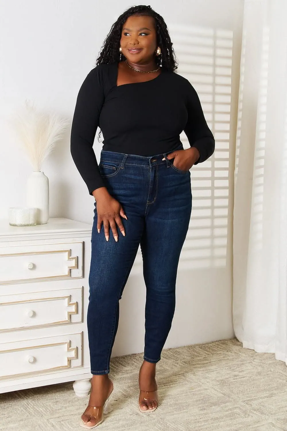 Basic Bae asymmetrical top - chic style From Love Salve