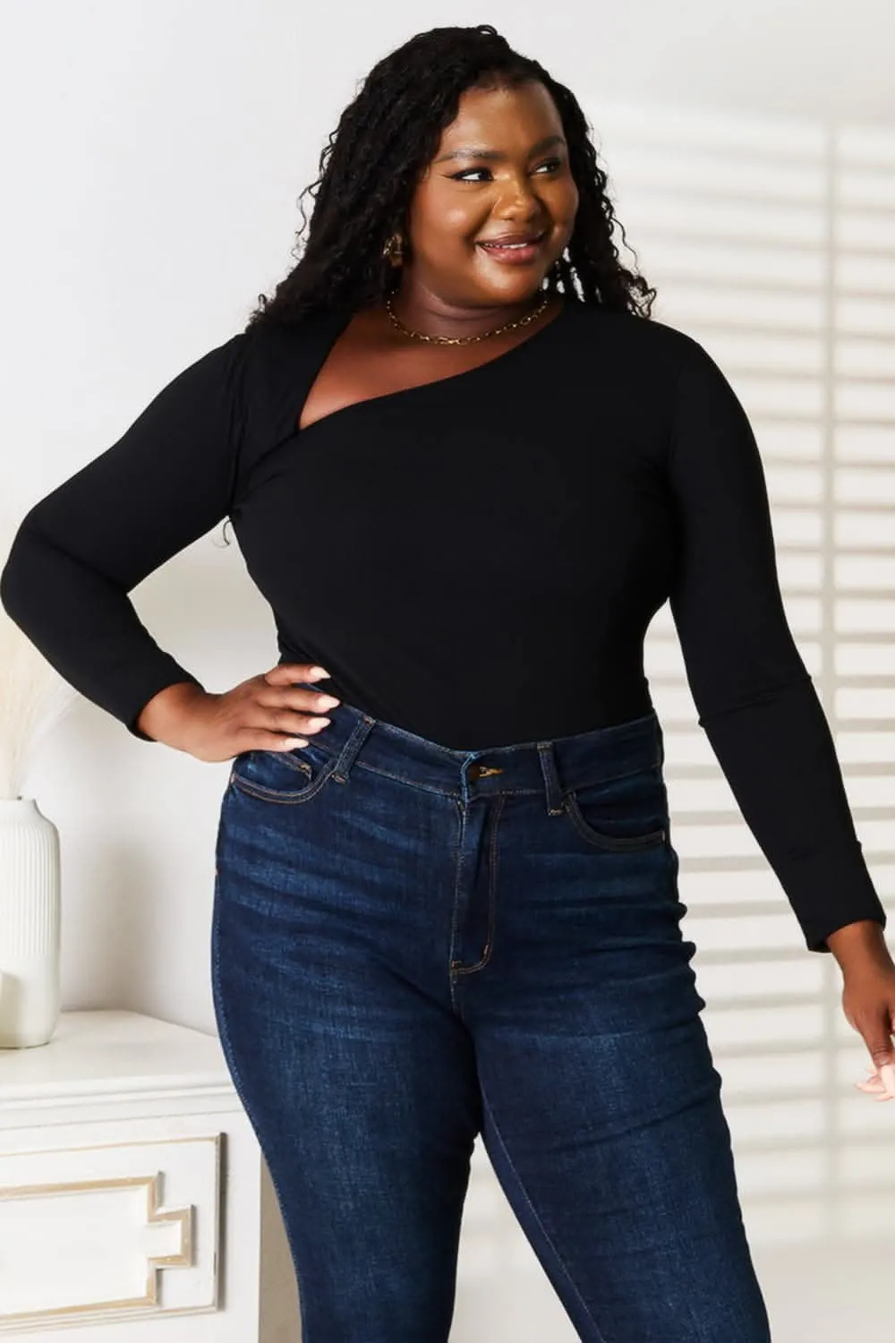 Basic Bae asymmetrical top - chic style From Love Salve