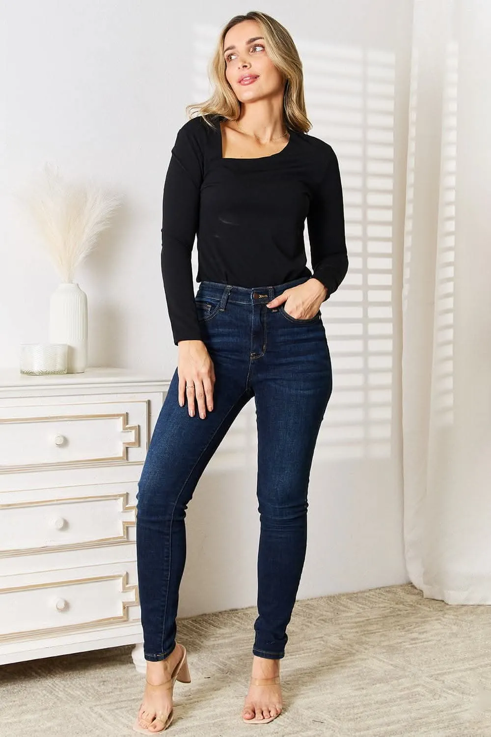 Basic Bae asymmetrical top - chic style From Love Salve