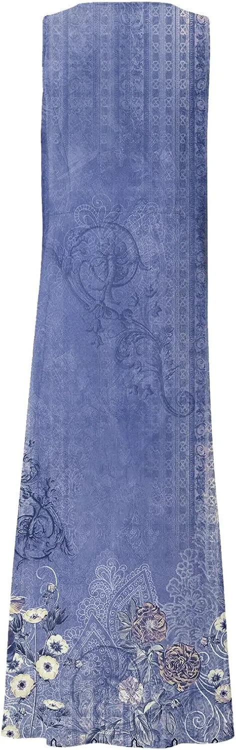 Beach Vacation Clothes for Women Casual Summer 2025 Sleeveless Flared Maxi Dress Low Neck Sundresses with Pockets