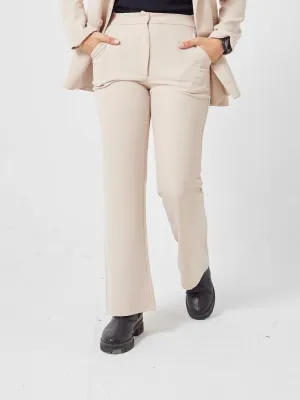 Beige Formal Pants