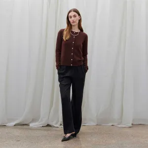 BETA STUDIOS Classic cashmere cardigan - brun