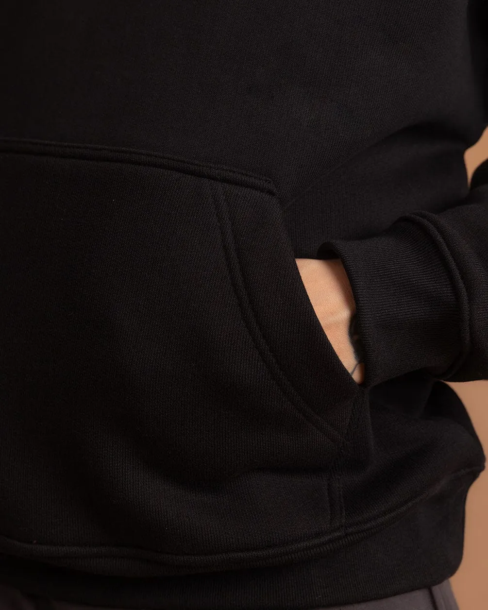 Black Heavy Boxy Hoodie