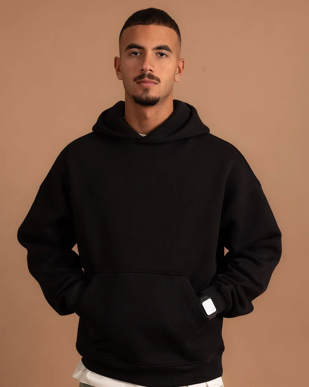 Black Heavy Boxy Hoodie