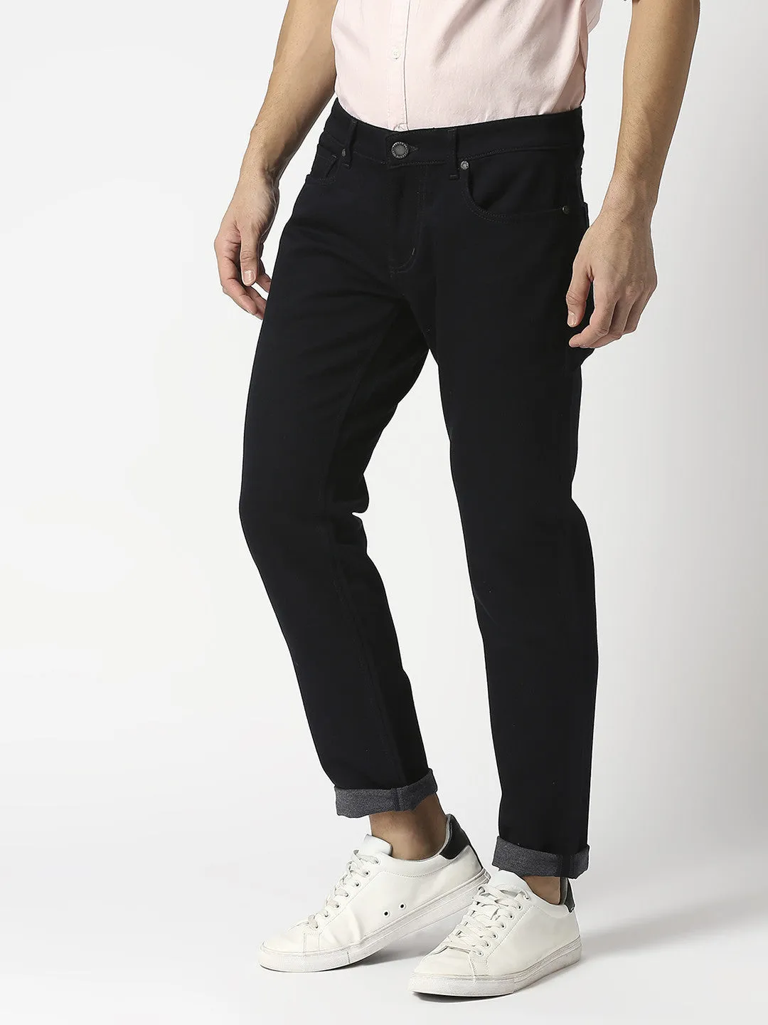 Black Slim Fit Cotton Stretch Jeans