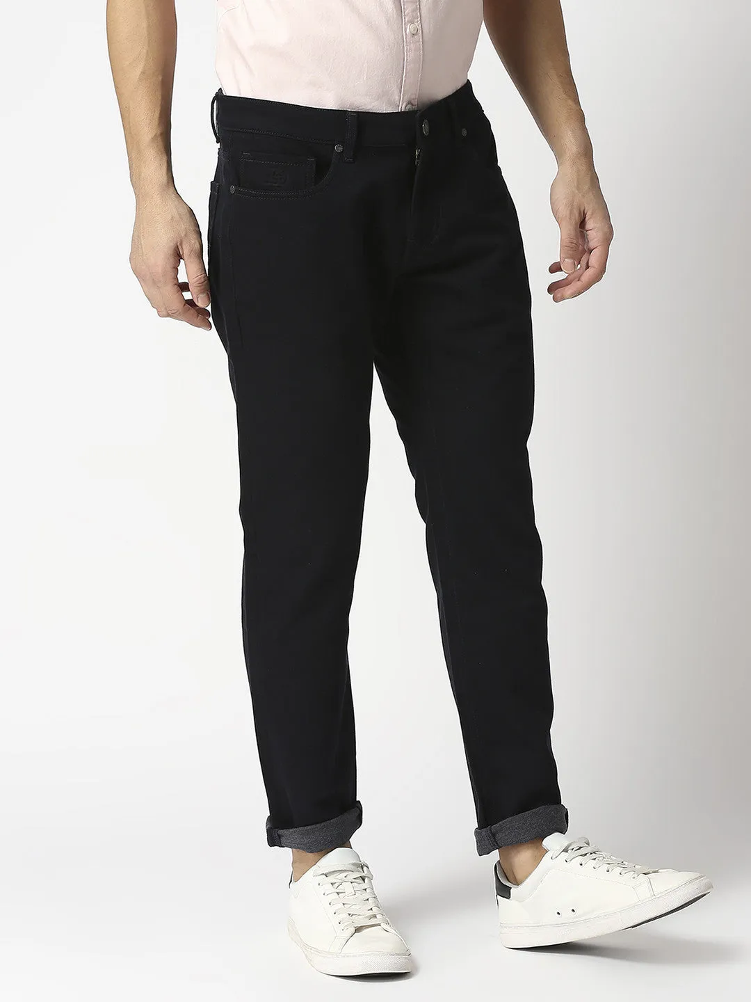 Black Slim Fit Cotton Stretch Jeans