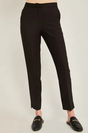 Black Solid Formal Blazer Pant Slacks