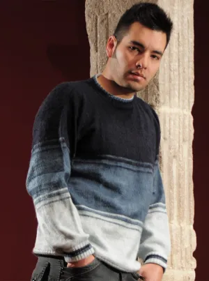 Blue Tones Alpaca Sweater for Men