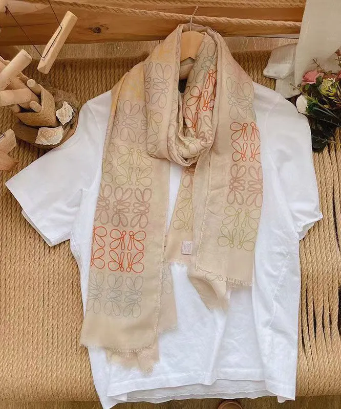 Bohemian Versatile Light Green Print Cotton Scarf ML2243