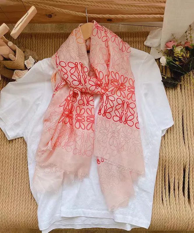 Bohemian Versatile Light Green Print Cotton Scarf ML2243