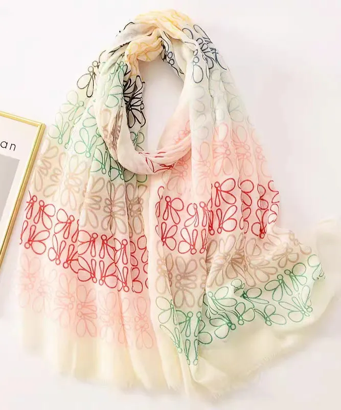 Bohemian Versatile Light Green Print Cotton Scarf ML2243