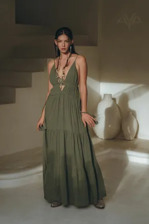 Boho Multiway Dress • Fresh Sage Colour Dress • Beach Adjustable Dress