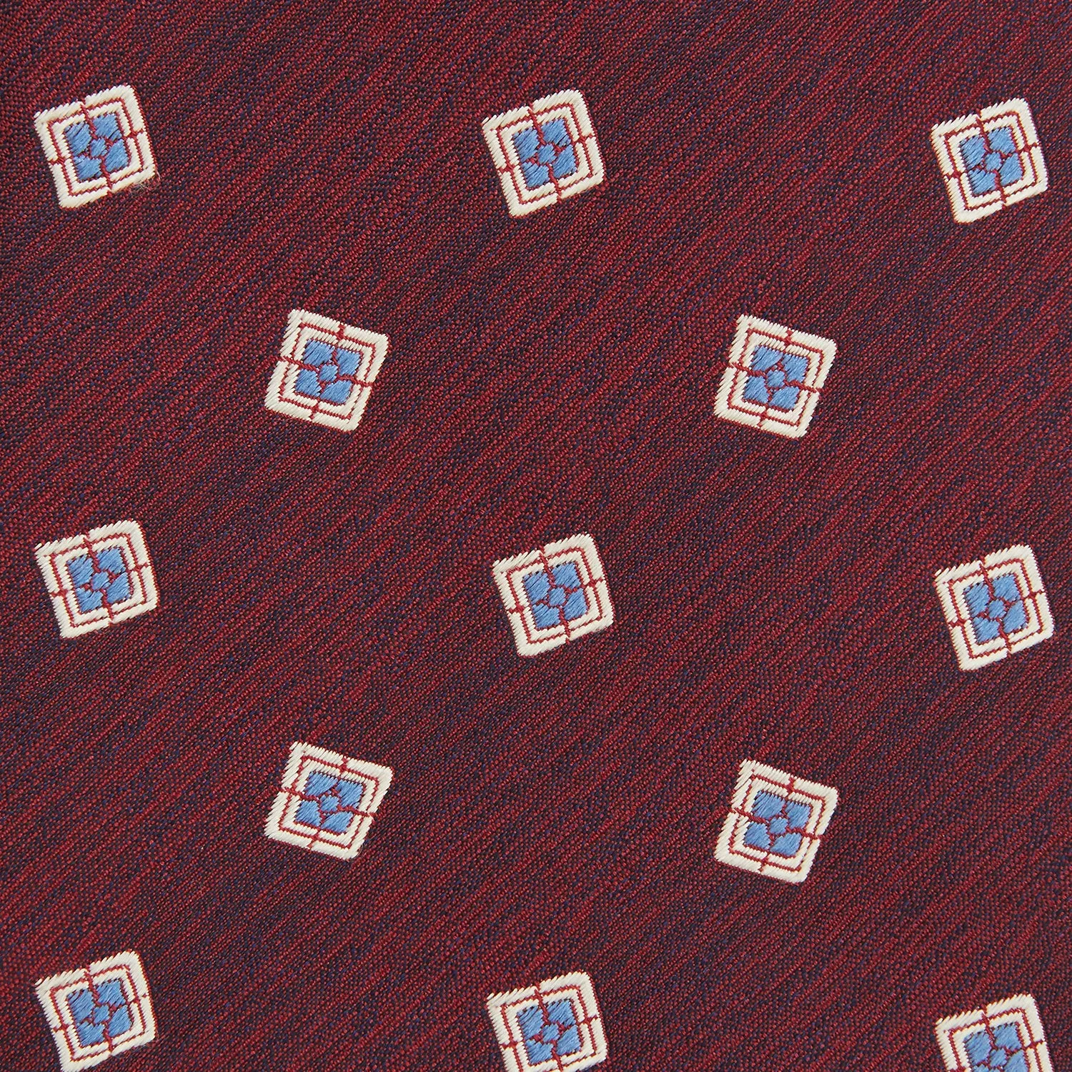 Burgundy Multi Geo Silk Tie
