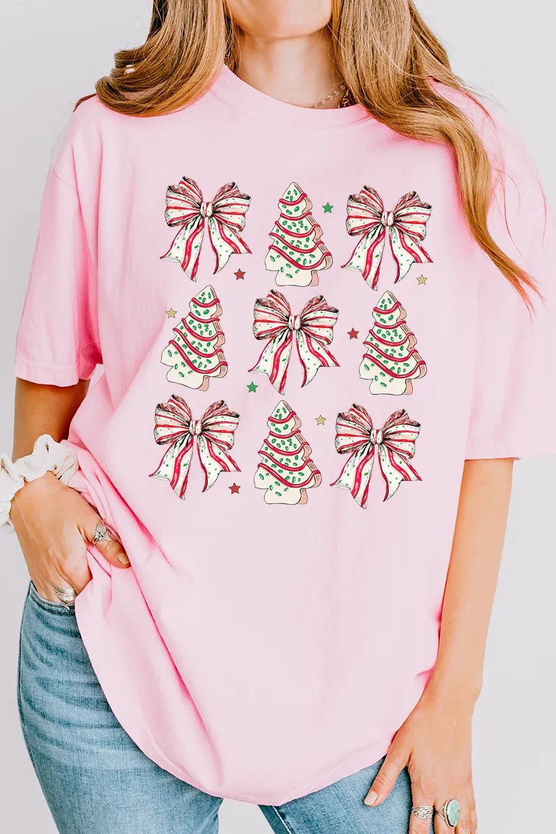 Cakes And Bows Christmas Comfort Colors Adult Ring-Spun Cotton Tee