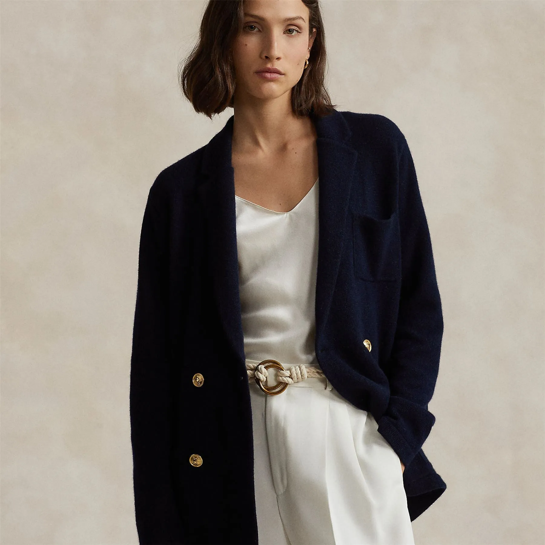Cardigan Blazer Aviator Navy - AW24