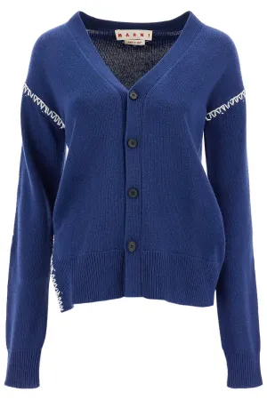 cardigan with stitching details CDMD0362Q0 UFZ373 BLUE CHINA