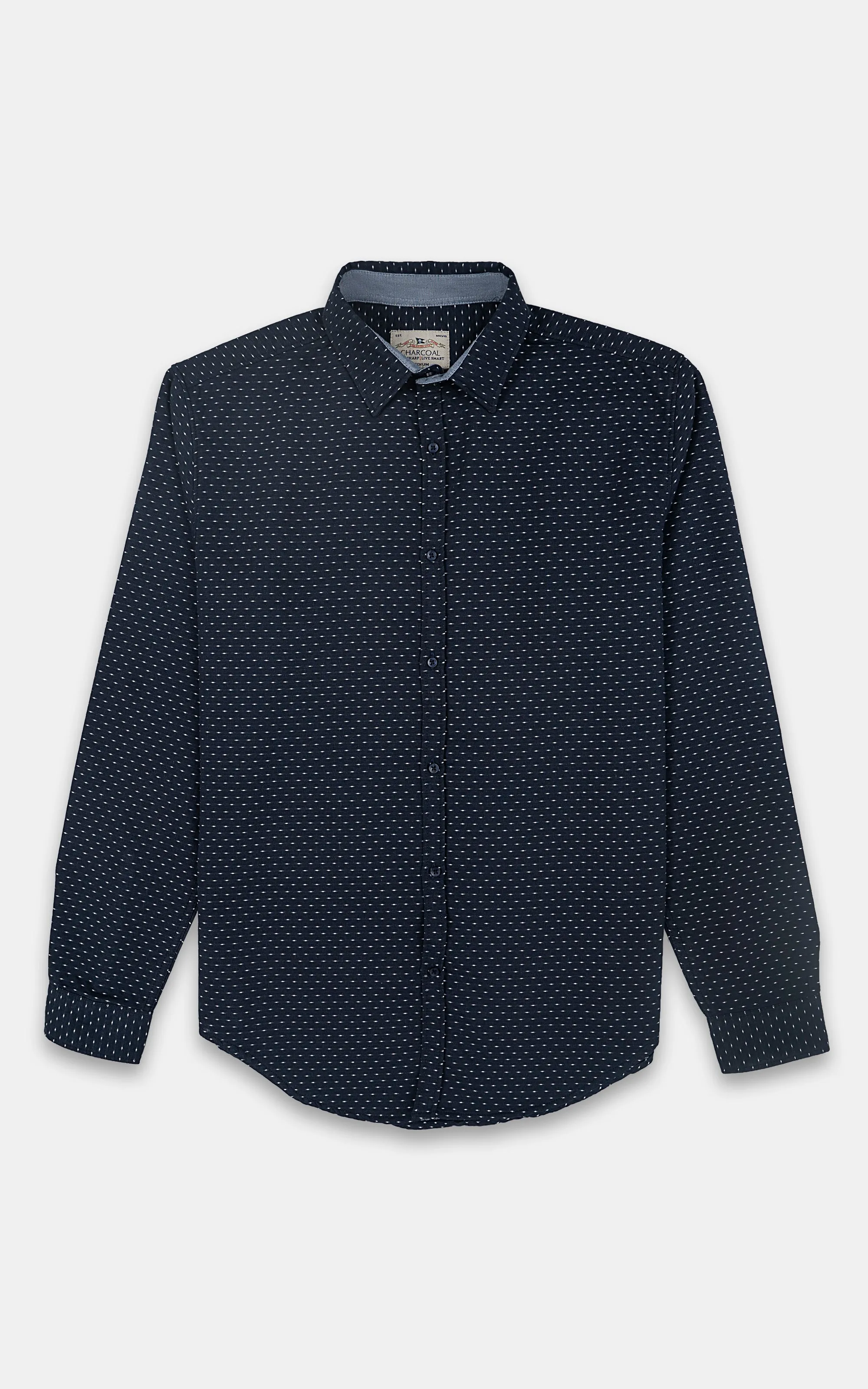 CASUAL SHIRT NAVY TEXTURE