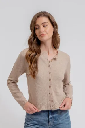 Classic Cardigan- Taupe