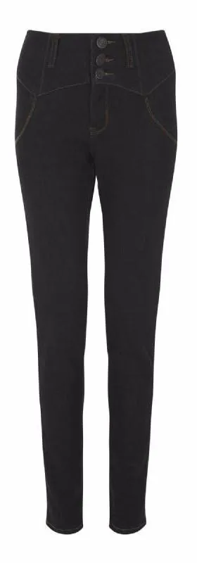 Collectif Rebel Kate Skinny 50s High Waisted Black Denim Jeans