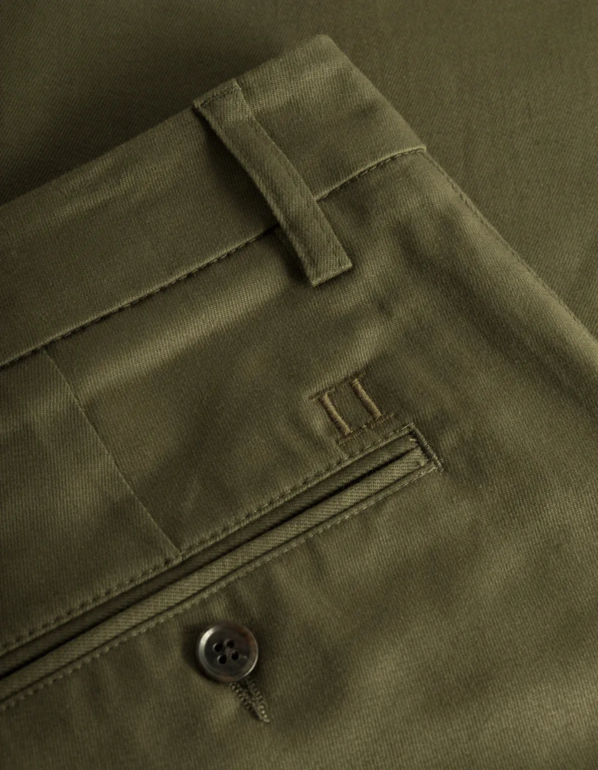 Como Cotton Suit Pants - Olive Night