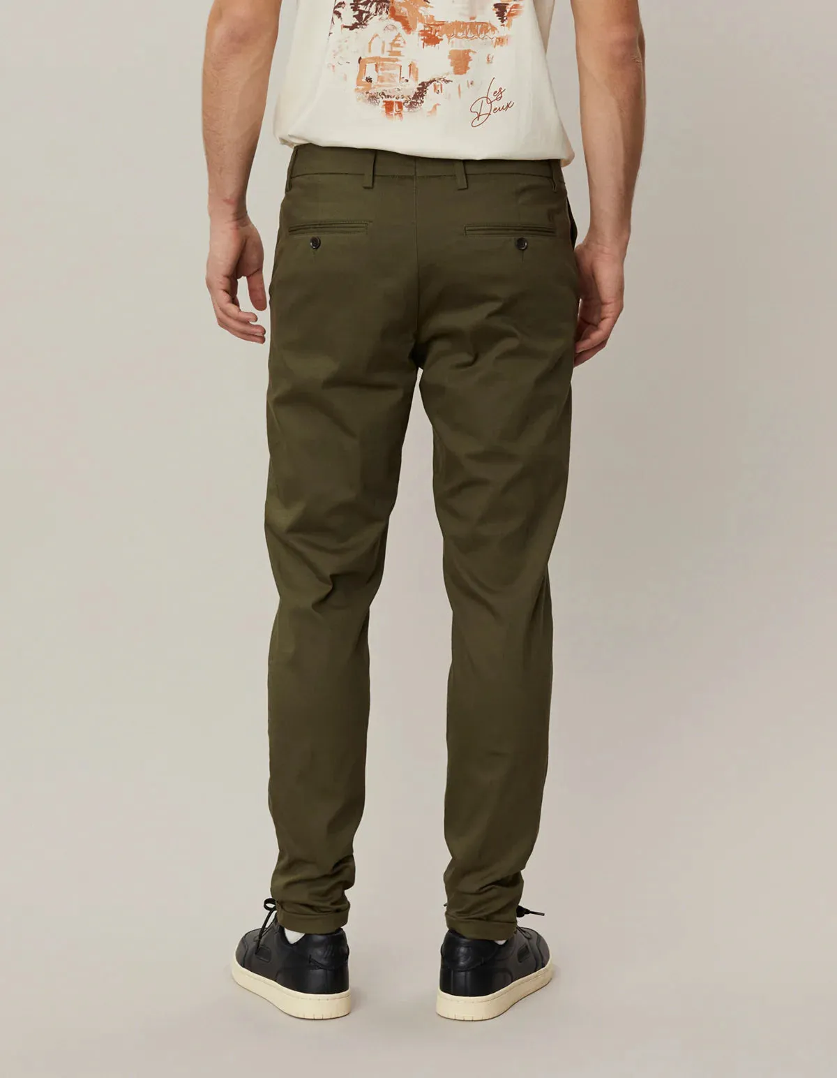 Como Cotton Suit Pants - Olive Night