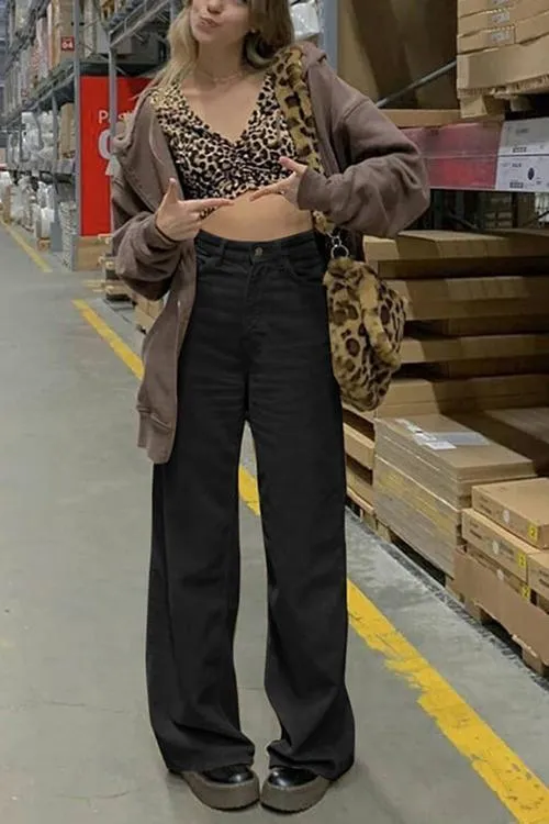 Corduroy Straight Leg Pants
