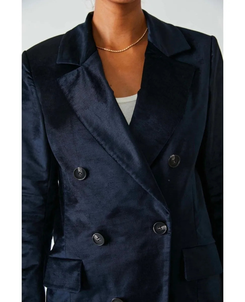 Cosmo Blazer Velvet Black