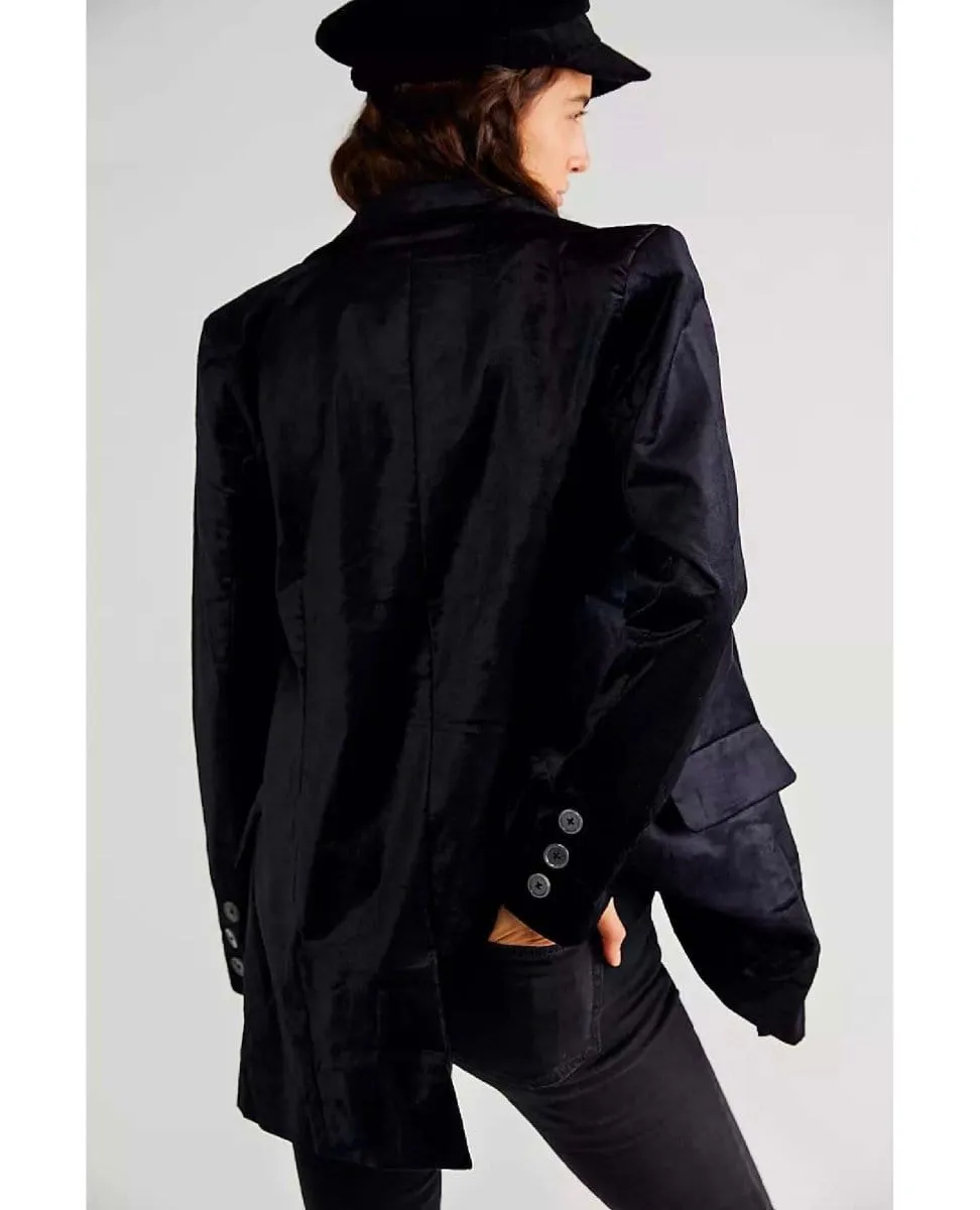 Cosmo Blazer Velvet Black