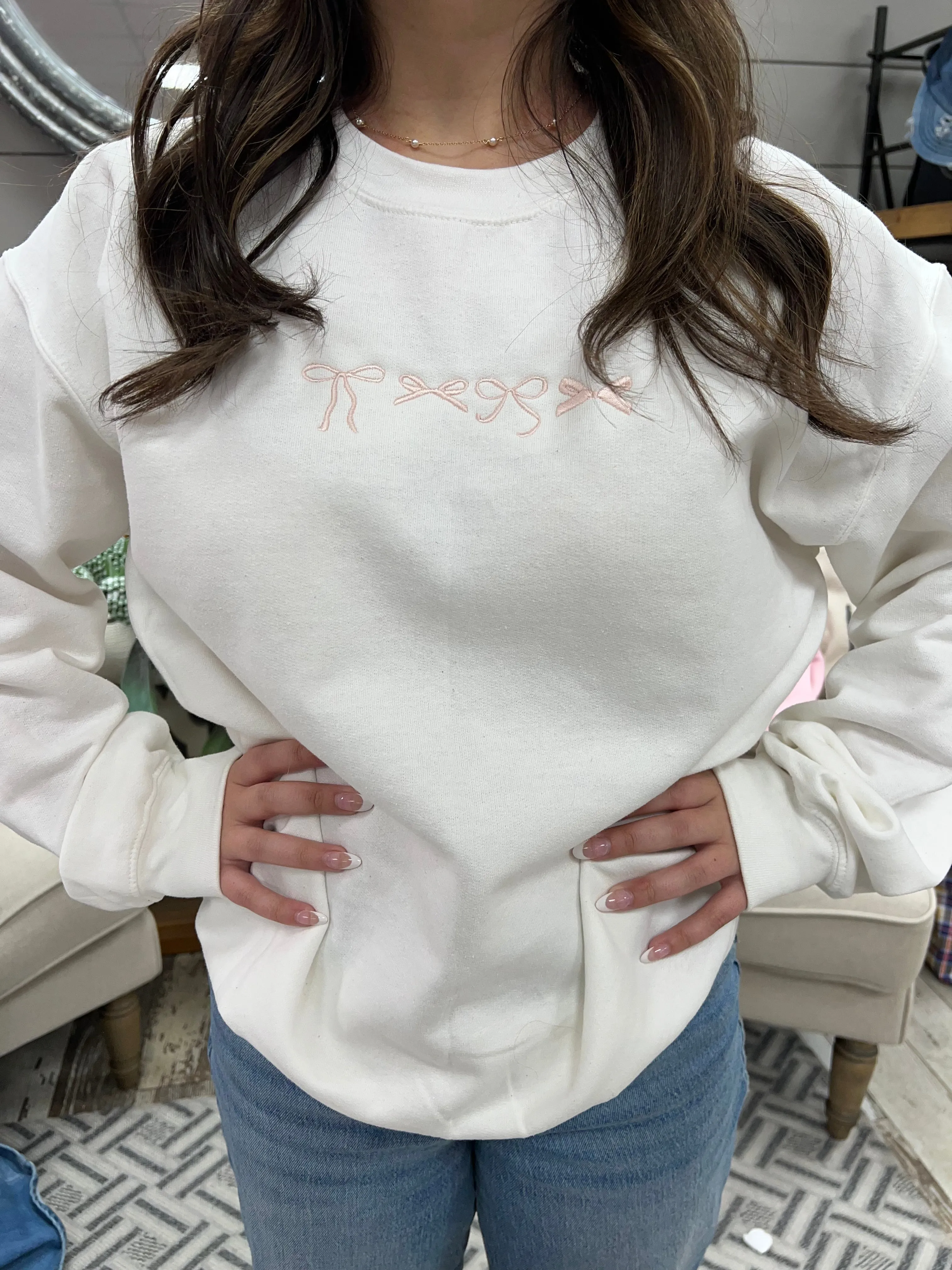 Cutesie Bow Sweatshirt