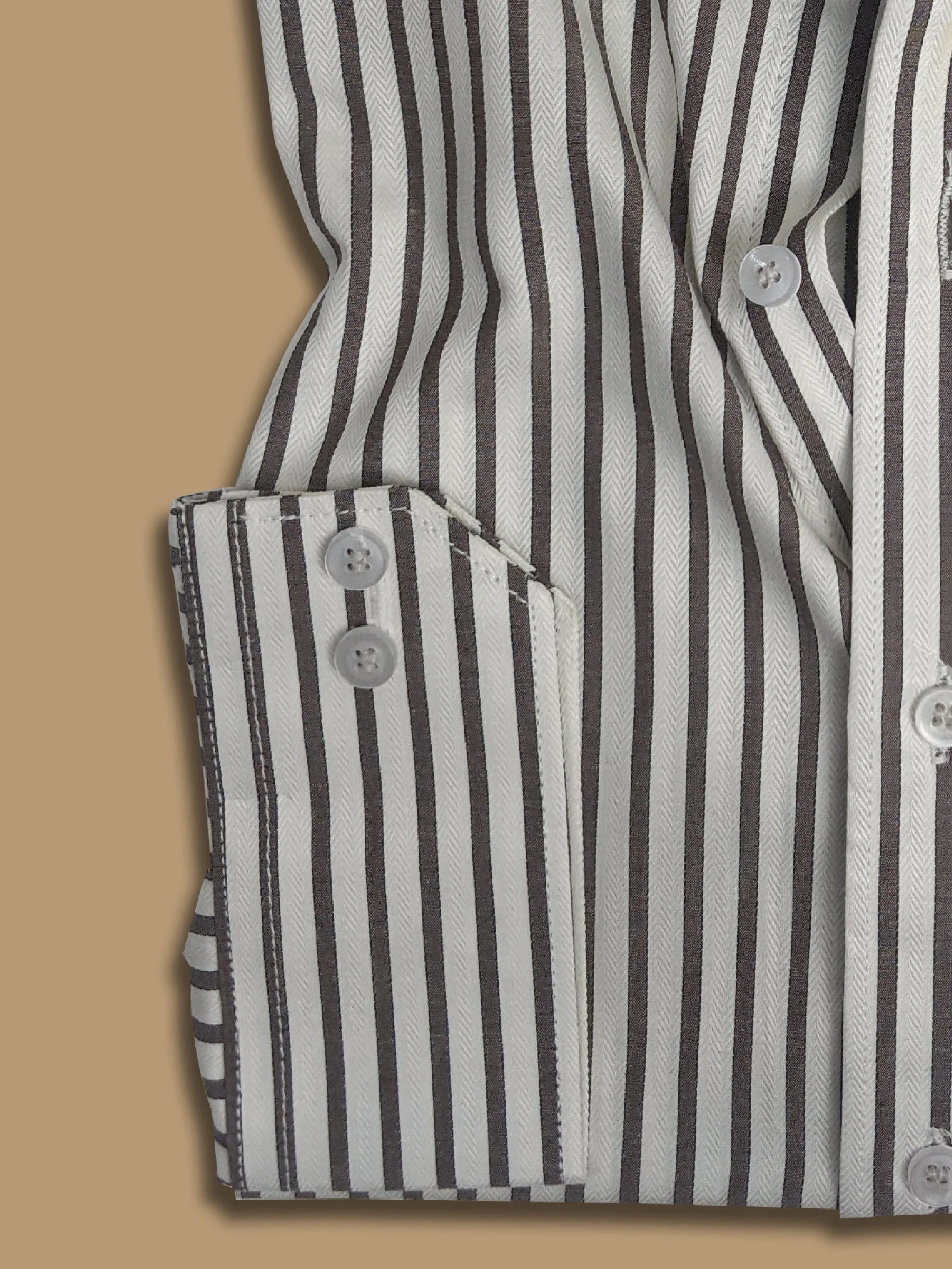 Dark Grey Lines Formal Dress Shirt For Men AN MFS107