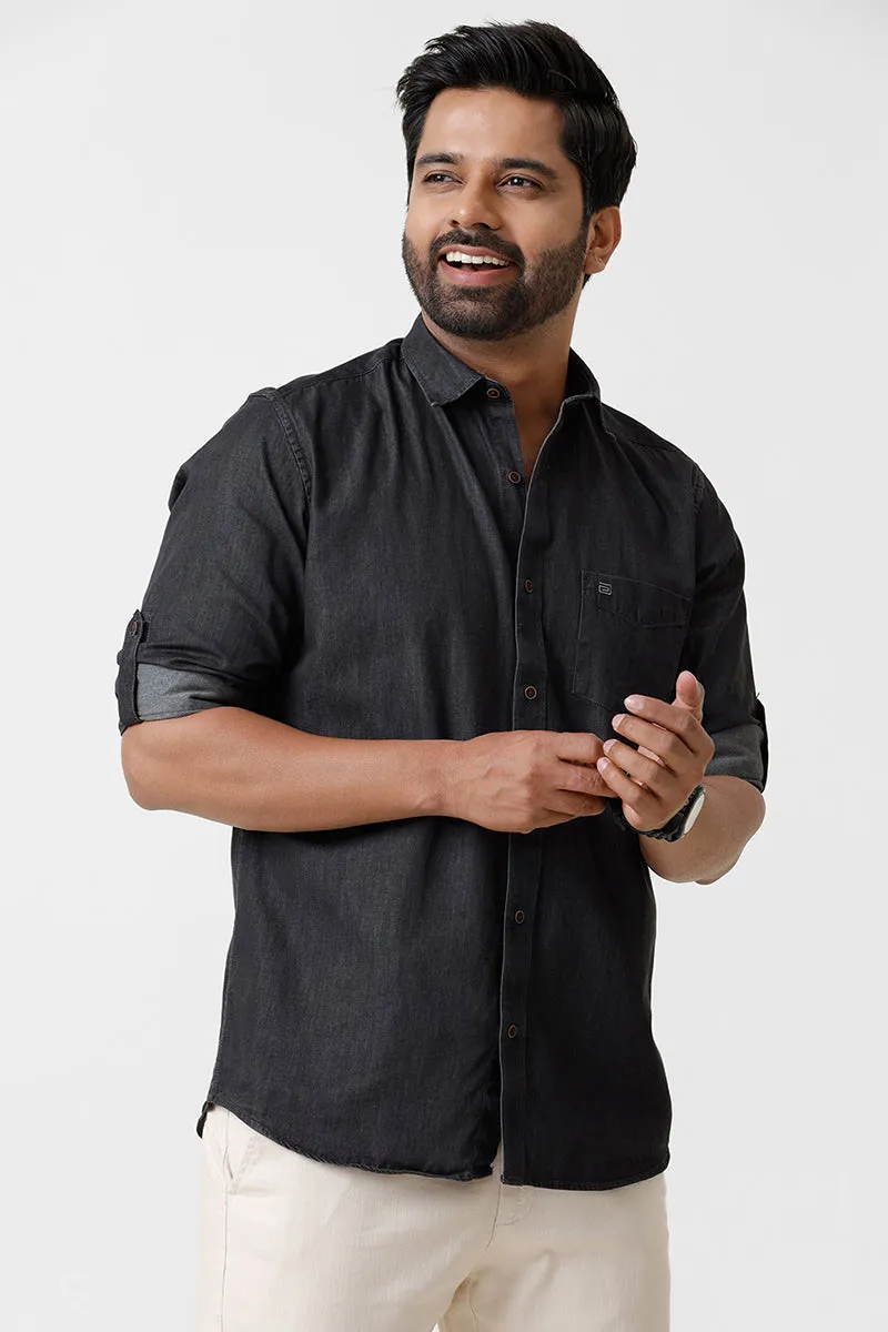 Denim - Black Casual Shirts for Men | Ariser