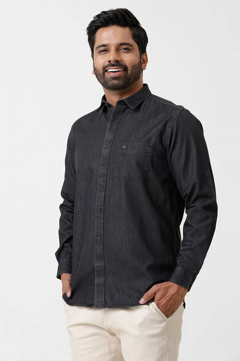 Denim - Black Casual Shirts for Men | Ariser