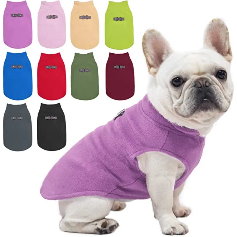 Dog Fleece Vest Sweater Winter Jacket For Dogs