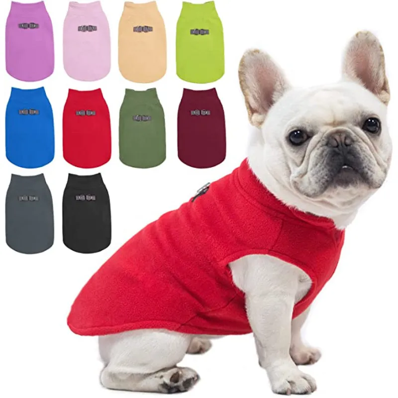 Dog Fleece Vest Sweater Winter Jacket For Dogs