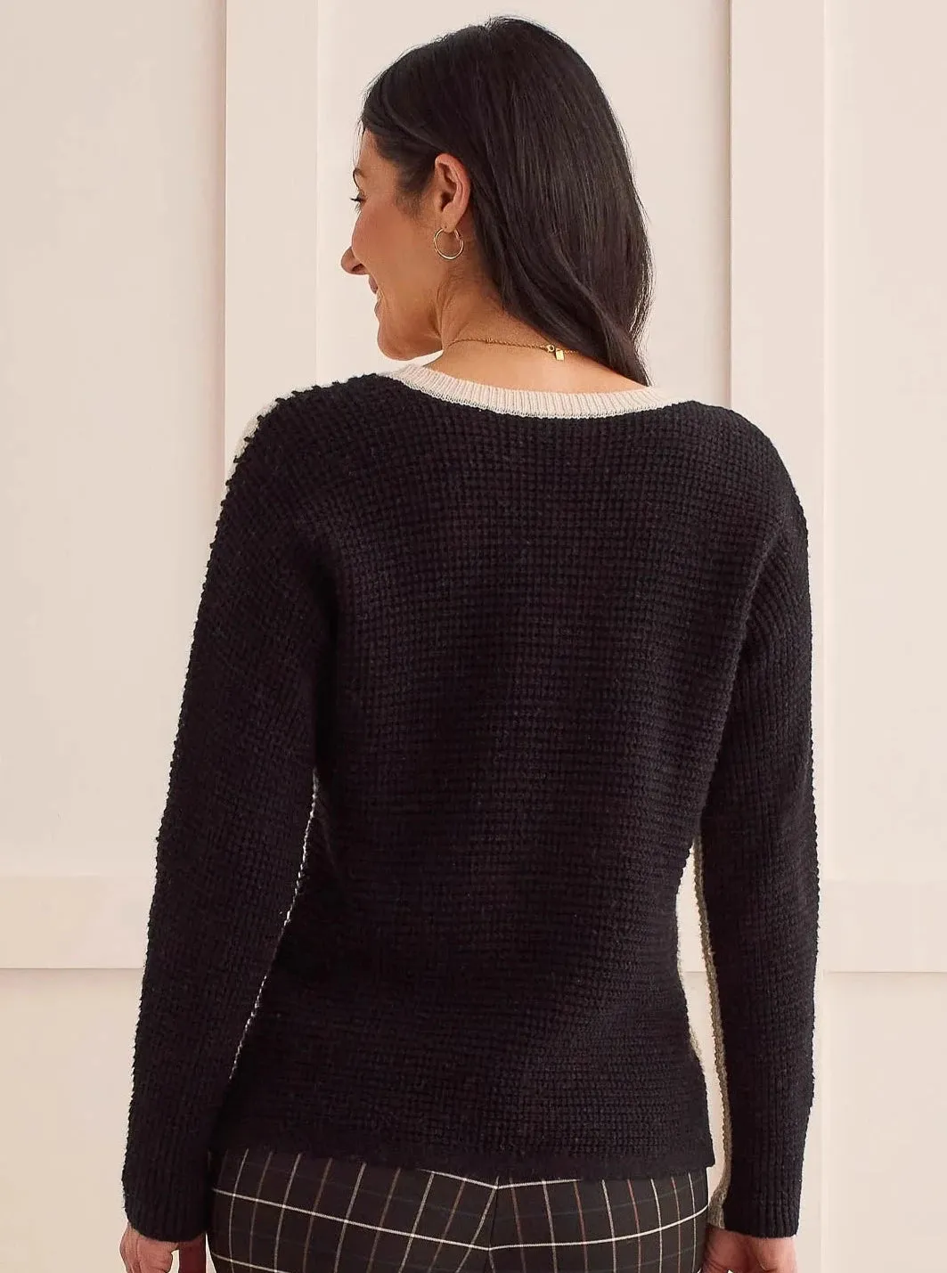 Dolman Sweater Whip Stitch [Cream-1541O]