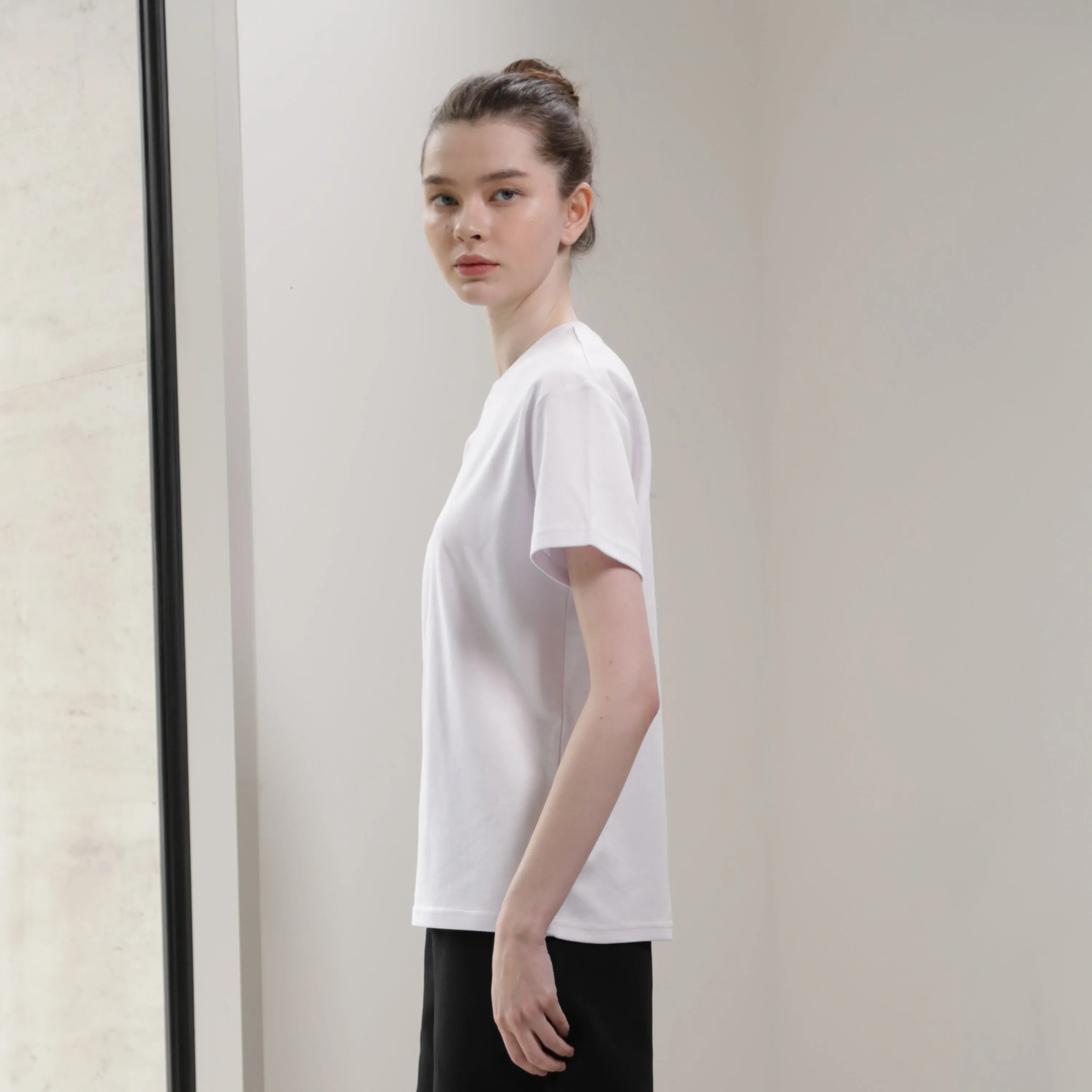 EDUARDO 2 Pack Women's Crew T-Shirt, Cotton Modal, Normal Fit, Short Sleeves Multipack.
