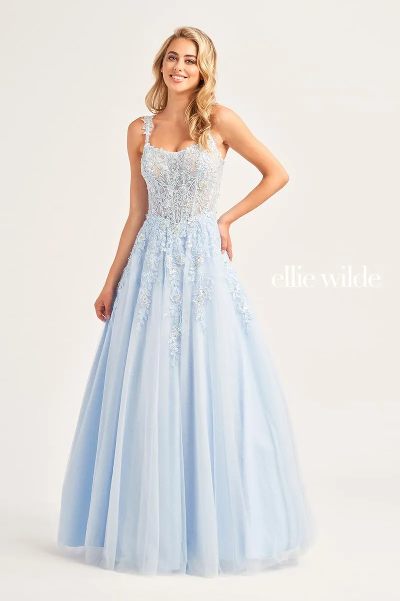 Ellie Wilde Corset A-Line Prom Dress EW35123