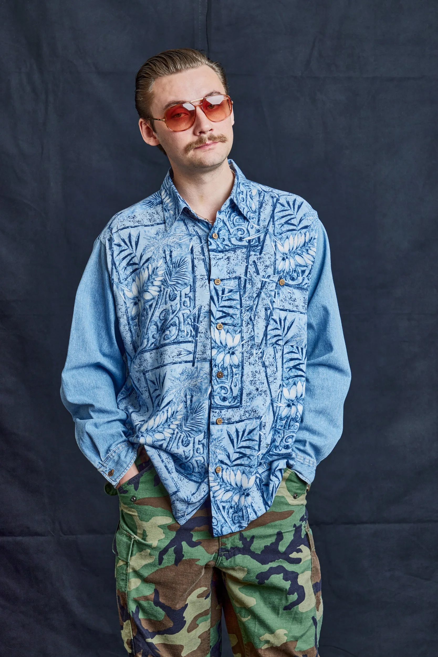 Fern Print Denim Shirt