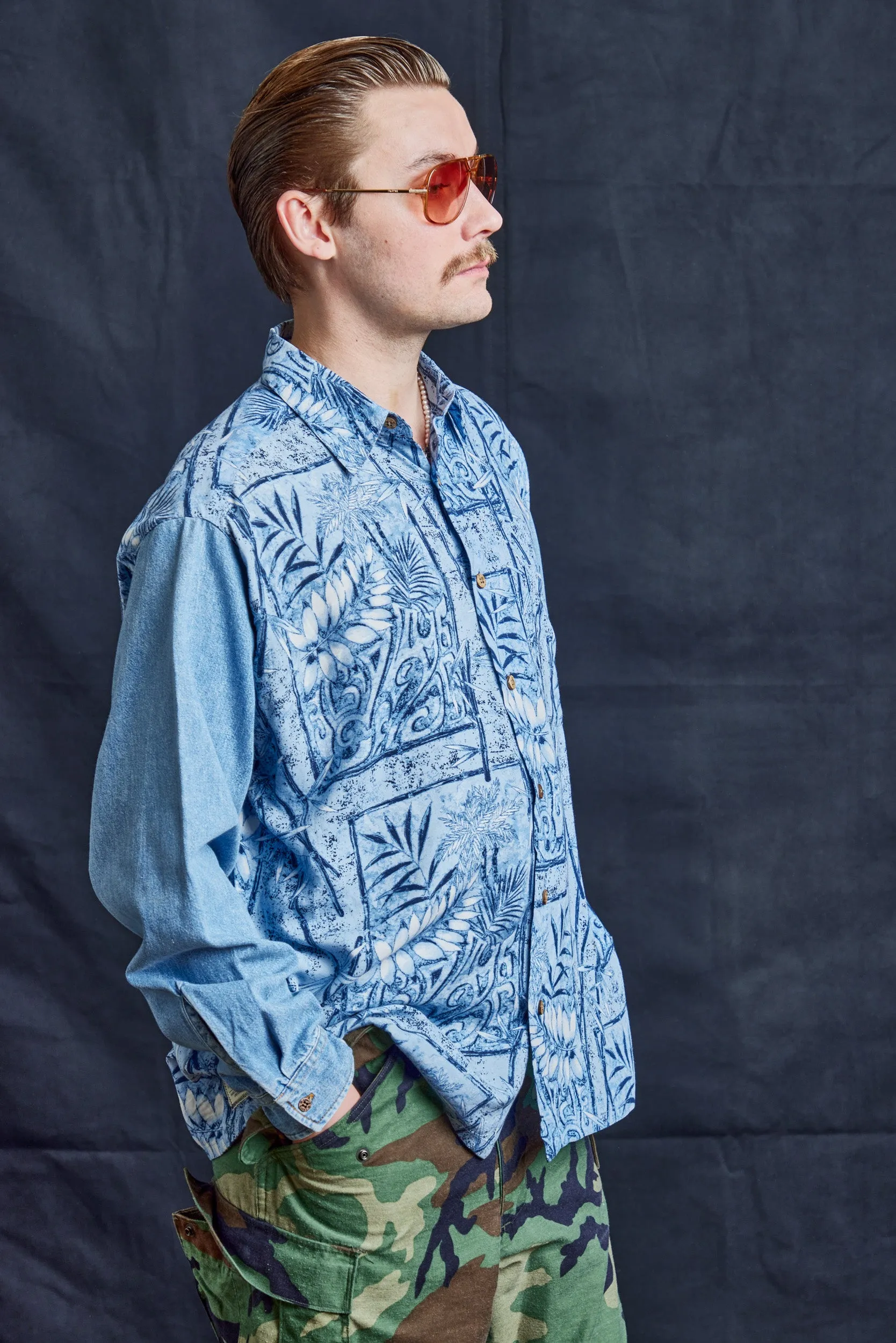 Fern Print Denim Shirt